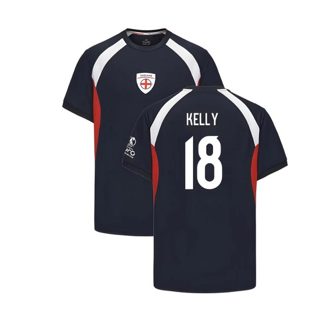 2025 England WEC Poly T-shirt (Navy) - Mens (KELLY 18)