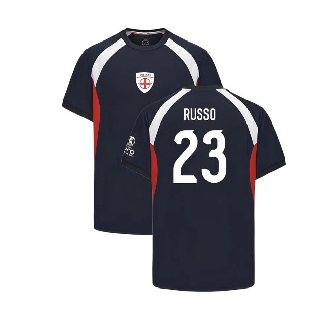 2025 England WEC Poly T-shirt (Navy) - Mens (RUSSO 23)