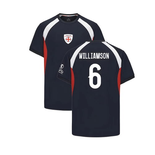 2025 England WEC Poly T-shirt (Navy) - Mens (WILLIAMSON 6)