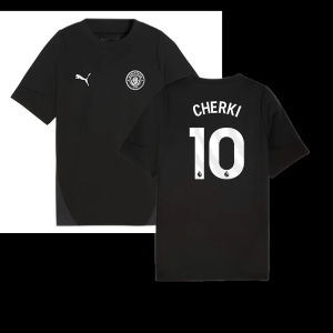 2025-2026 Man City Training Jersey (Black) - Kids (Cherki 10)
