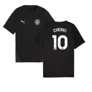 2025-2026 Man City Training Jersey (Black) - Kids (Cherki 10)