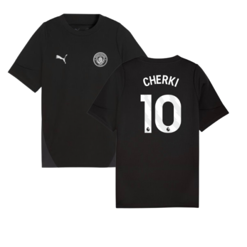 2025-2026 Man City Training Jersey (Black) - Kids (Cherki 10)