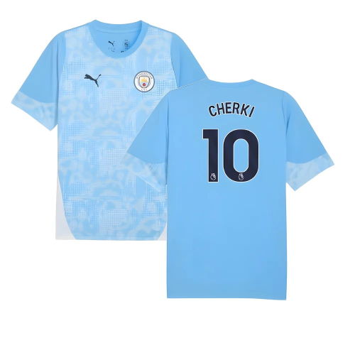 2025-2026 Man City Training Jersey (Light Blue) - Kids (Cherki 10)