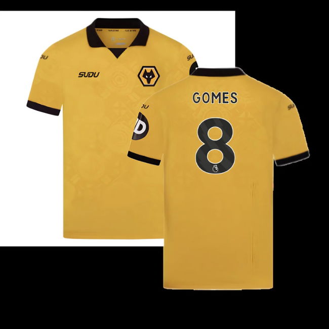 2025-2026 Wolves Home Shirt (Kids) (Gomes 8)