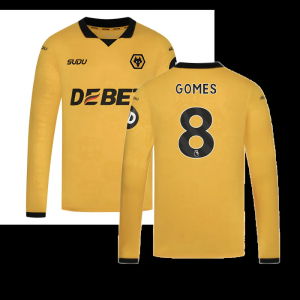 2025-2026 Wolves Long Sleeve Home Shirt (Gomes 8)