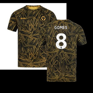 2025-2026 Wolves Home Pre-Match Shirt (Black) (Gomes 8)