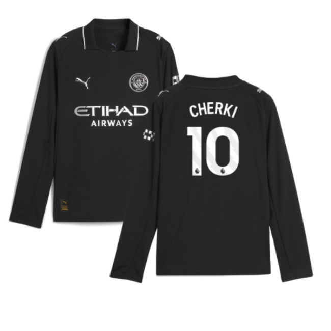 2025-2026 Man City Long Sleeve Away Shirt (Kids) (Cherki 10)