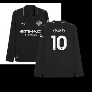 2025-2026 Man City Authentic Long Sleeve Away Shirt (Cherki 10)