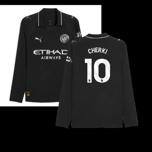 2025-2026 Man City Authentic Long Sleeve Away Shirt (Cherki 10)