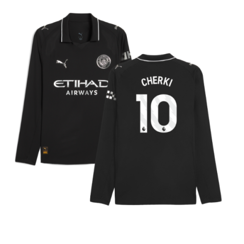 2025-2026 Man City Authentic Long Sleeve Away Shirt (Cherki 10)