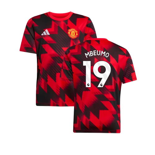 2025-2026 Man Utd Pre-Match Shirt (Red) - Kids (Mbeumo 19)