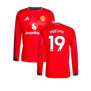 2025-2026 Man Utd Long Sleeve Home Shirt (Mbeumo 19)