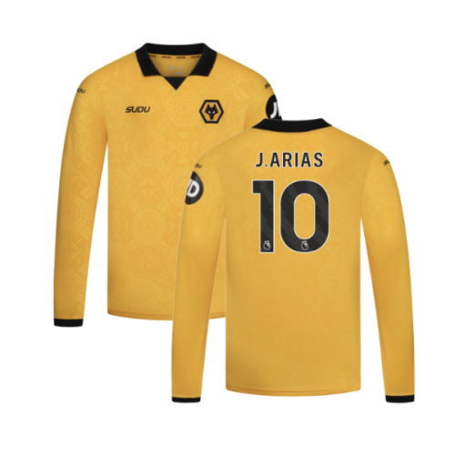 2025-2026 Wolves Long Sleeve Home Shirt - Kids (J.Arias 10)