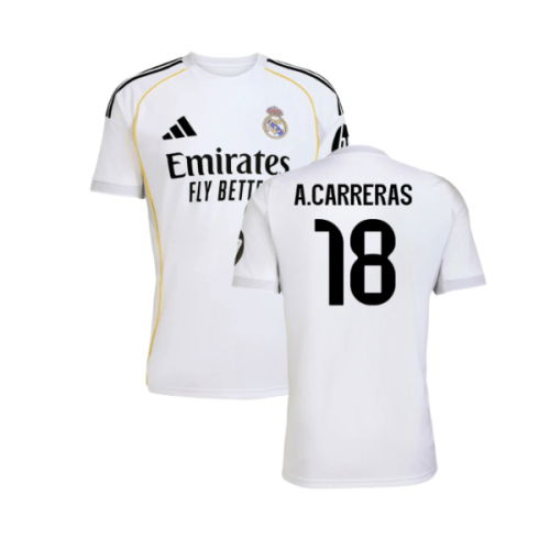 2025-2026 Real Madrid Home Shirt (A.Carreras 18)