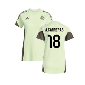 2025-2026 Real Madrid Training Jersey (Almost Lime) - Womens (A.Carreras 18)