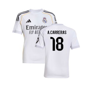 2025-2026 Real Madrid Home Shirt (Kids) (A.Carreras 18)