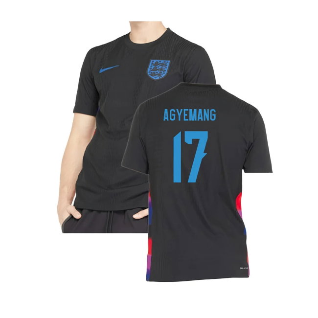 2025-2026 England WEC Authentic Away Shirt (Black) - Mens (AGYEMANG 17)