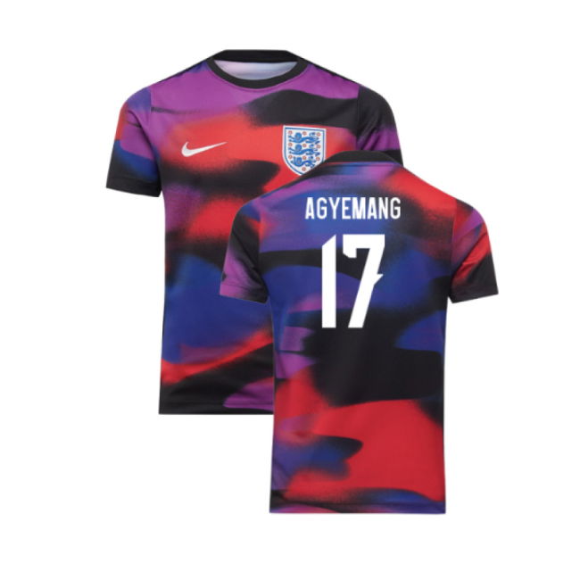 2025-2026 England WEC Academy Pro Pre Match Shirt (Kids) (AGYEMANG 17)