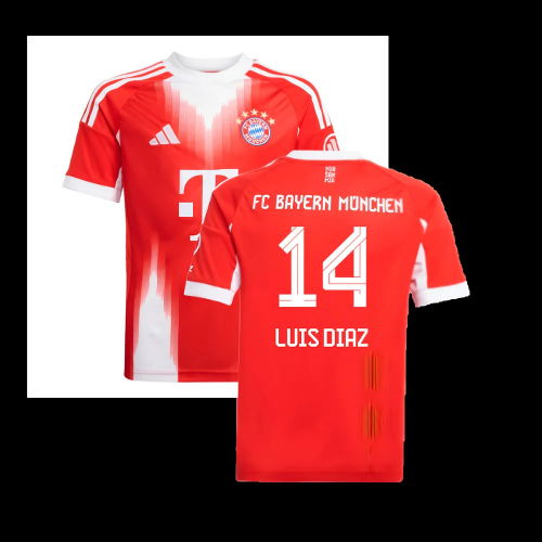 2025-2026 Bayern Munich Home Shirt (Kids) (Luis Diaz 14)