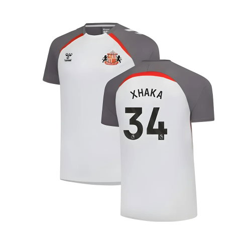 2025-2026 Sunderland Training Jersey (White) (Xhaka 34)