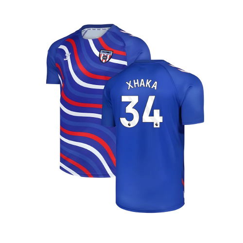 2025-2026 Sunderland Away Pre-Match Jersey (Blue) - Kids (Xhaka 34)