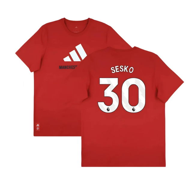 2025-2026 Man Utd Seasonal Graphic Tee (Red) (Sesko 30)