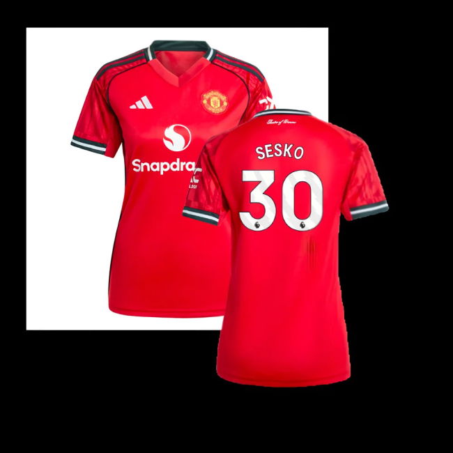 2025-2026 Man Utd Home Shirt (Womens) (Sesko 30)