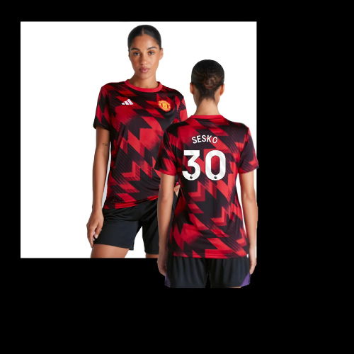 2025-2026 Man Utd Pre-Match Shirt (Red) - Womens (Sesko 30)