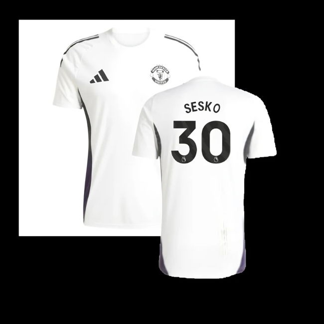 2025-2026 Man Utd Training Jersey (White) (Sesko 30)