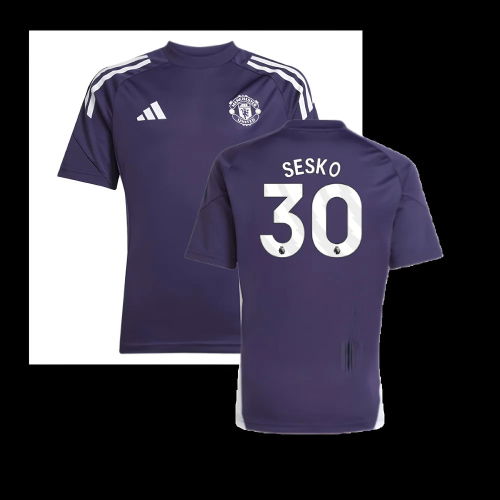 2025-2026 Man Utd Training Jersey (Aurora Plum) - Kids (Sesko 30)