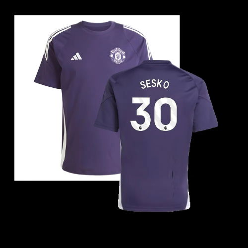 2025-2026 Man Utd Training Tee (Aurora Plum) (Sesko 30)