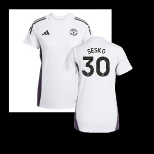 2025-2026 Man Utd Training Jersey (White) - Womens (Sesko 30)