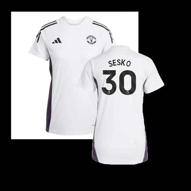 2025-2026 Man Utd Training Jersey (White) - Womens (Sesko 30)