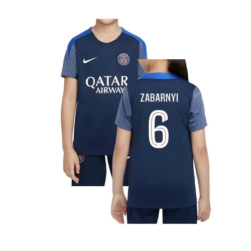 2025-2026 PSG Dri-Fit Strike Training Shirt (Navy) - Kids (Zabarnyi 6)