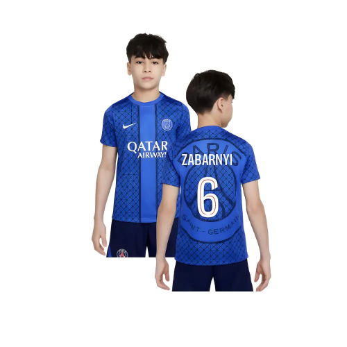 2025-2026 PSG Academy Pro Home Pre Match Shirt (Royal) - Kids (Zabarnyi 6)
