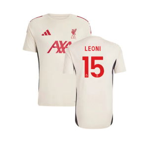 2025-2026 Liverpool Training Jersey (White) - Kids (Leoni 15)