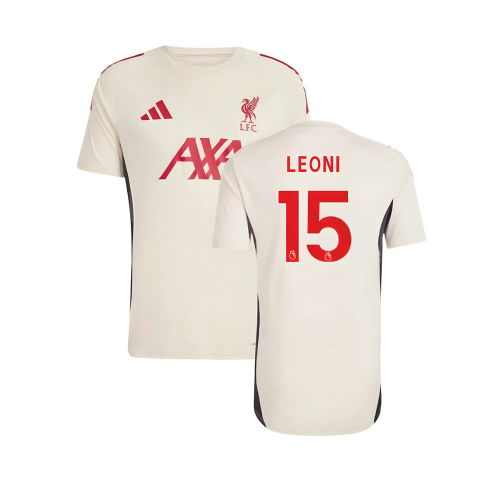 2025-2026 Liverpool Training Jersey (White) - Kids (Leoni 15)