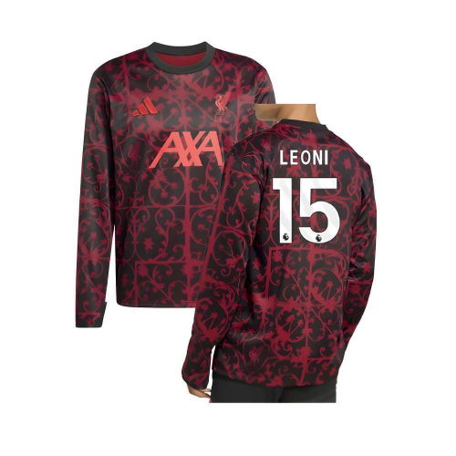 2025-2026 Liverpool Pre-Match Warm Top (Black) (Leoni 15)