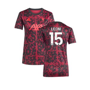 2025-2026 Liverpool Pre-Match Shirt (Black) - Womens (Leoni 15)