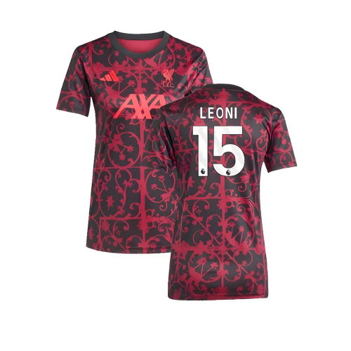 2025-2026 Liverpool Pre-Match Shirt (Black) - Womens (Leoni 15)