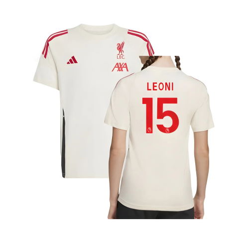 2025-2026 Liverpool Training Tee (White) - Kids (Leoni 15)