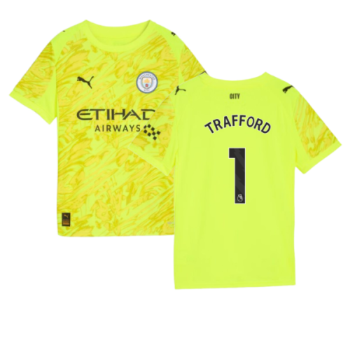 2025-2026 Man City Goalkeeper Third Shirt (Yellow) - Kids (Trafford 1)