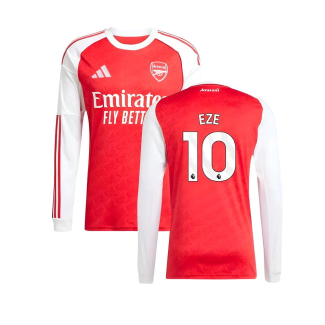 2025-2026 Arsenal Long Sleeve Home Shirt (Eze 10)