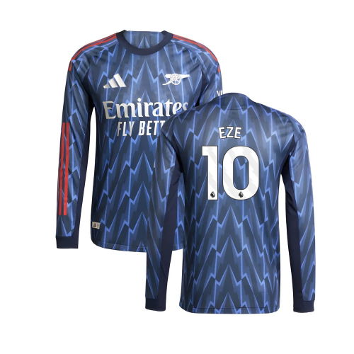 2025-2026 Arsenal Authentic Long Sleeve Away Shirt (Eze 10)