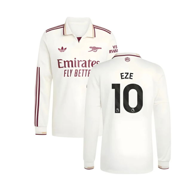 2025-2026 Arsenal Authentic Long Sleeve Third Shirt (Eze 10)