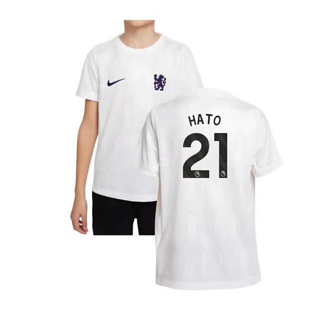 2025-2026 Chelsea Pre-Match Shirt (White) - Kids (Hato 21)