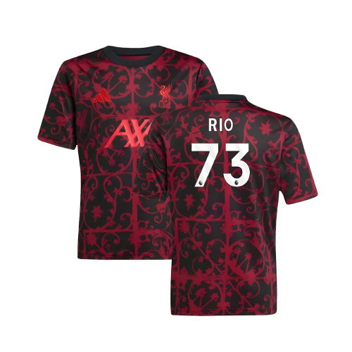 2025-2026 Liverpool Pre-Match Shirt (Black) - Kids (Rio 73)