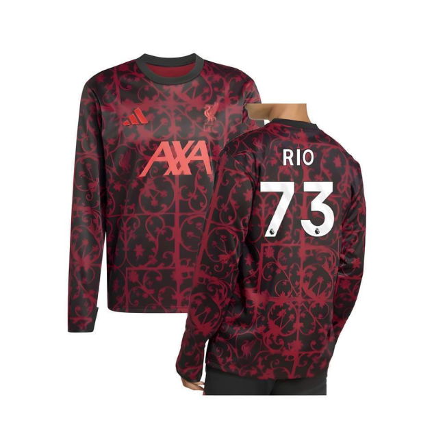 2025-2026 Liverpool Pre-Match Warm Top (Black) (Rio 73)