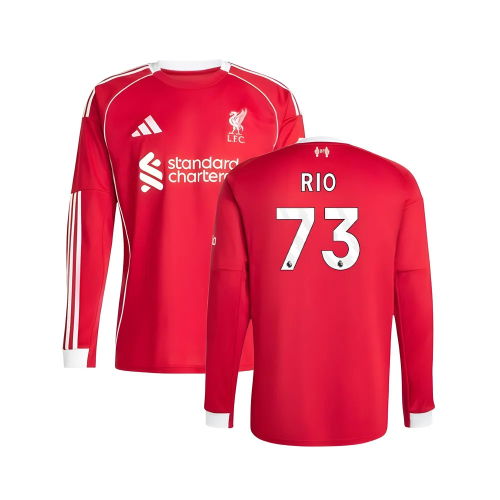 2025-2026 Liverpool Long Sleeve Home Shirt (Rio 73)