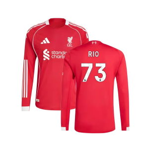 2025-2026 Liverpool Authentic Long Sleeve Home Shirt (Rio 73)